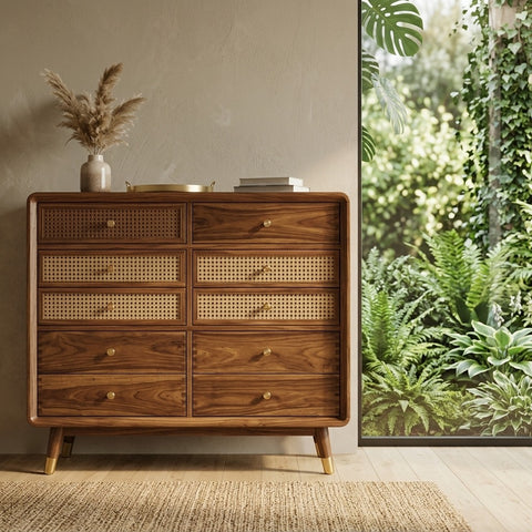 PRITI Solid Sheesham Wood Chest Of Drawers for Living Room | Bedroom
