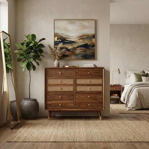 PRITI Solid Sheesham Wood Chest Of Drawers for Living Room | Bedroom