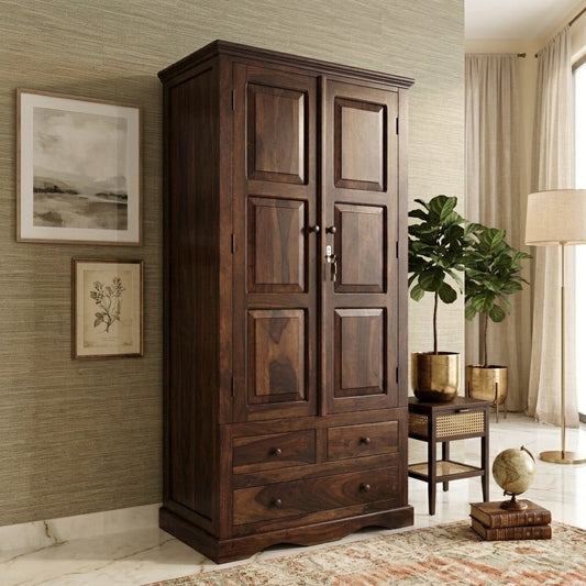 PRITI 2 door sheesham wood wardrobe