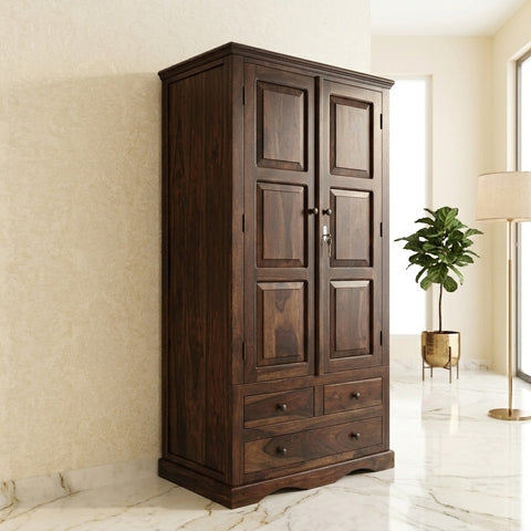 PRITI 2 door sheesham wood wardrobe