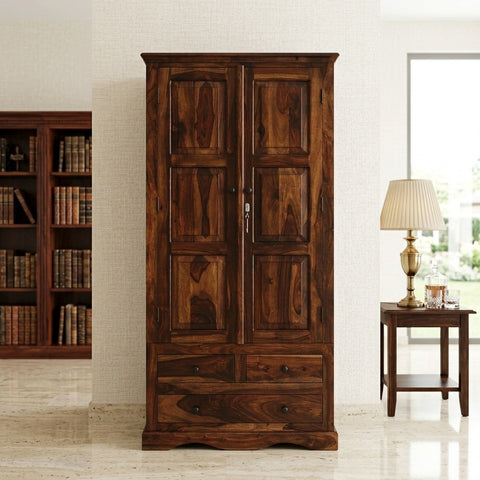 PRITI 2 door sheesham wood wardrobe
