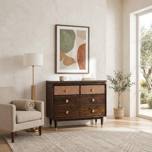 PRITI Solid Sheesham Wood Chest Of Drawers for Living Room | Bedroom