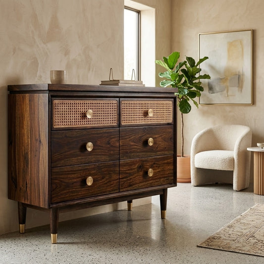 PRITI Solid Sheesham Wood Chest Of Drawers for Living Room | Bedroom