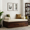 PRITI Sheesham Wood Diwan Bed with Drawer Storage (Walnut Finish)