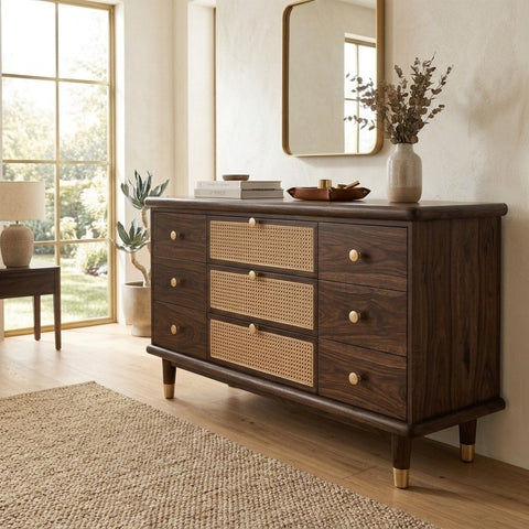 PRITI  Solid Sheesham Wood Chest Of Drawers for Living Room | Bedroom