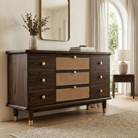 PRITI  Solid Sheesham Wood Chest Of Drawers for Living Room | Bedroom