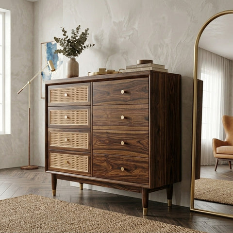 PRITI Solid Sheesham Wood Chest Of Drawers for Living Room | Bedroom