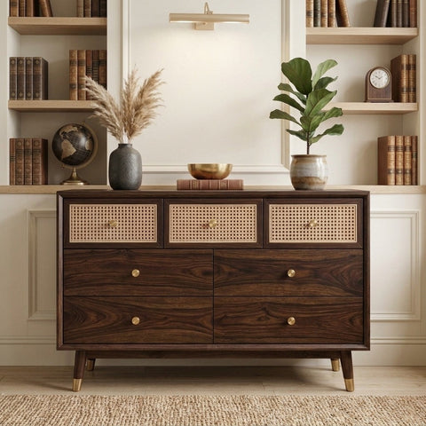 PRITI Solid Sheesham Wood Chest Of Drawers for Living Room | Bedroom