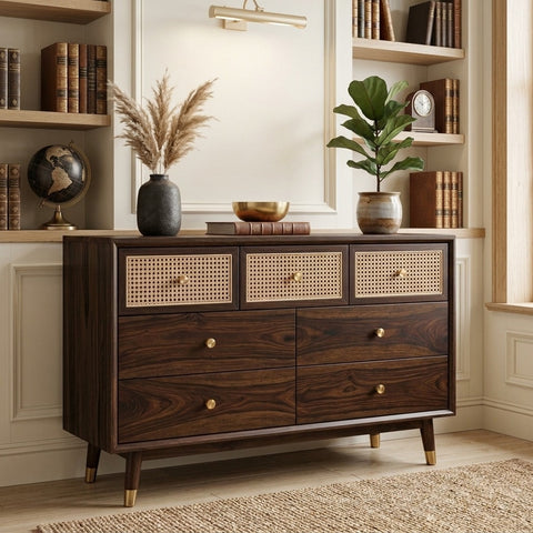 PRITI Solid Sheesham Wood Chest Of Drawers for Living Room | Bedroom