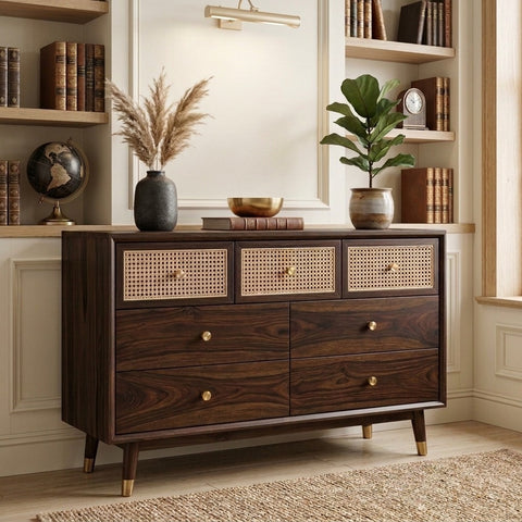 PRITI Solid Sheesham Wood Chest Of Drawers for Living Room | Bedroom