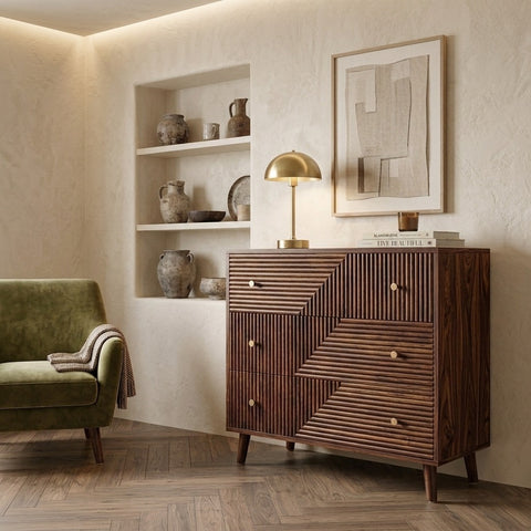 PRITI 3 Drawer Chest - Walnut