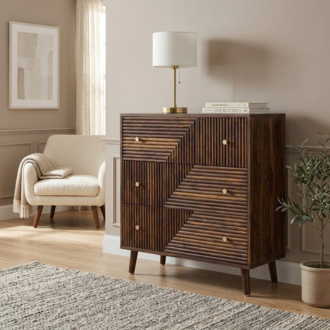 PRITI 3 Drawer Chest - Walnut
