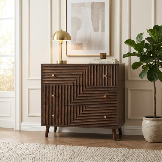 PRITI 3 Drawer Chest - Walnut