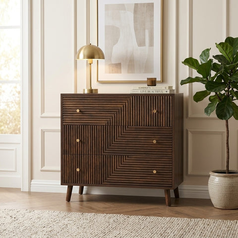 PRITI 3 Drawer Chest - Walnut
