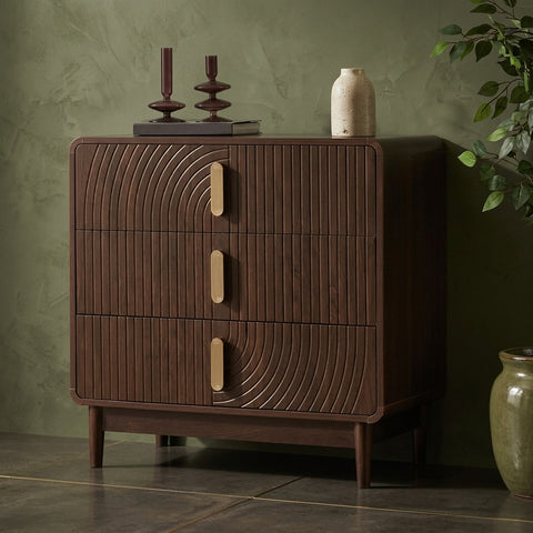 PRITI 3 Drawer Chest - Walnut