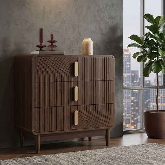 PRITI 3 Drawer Chest - Walnut