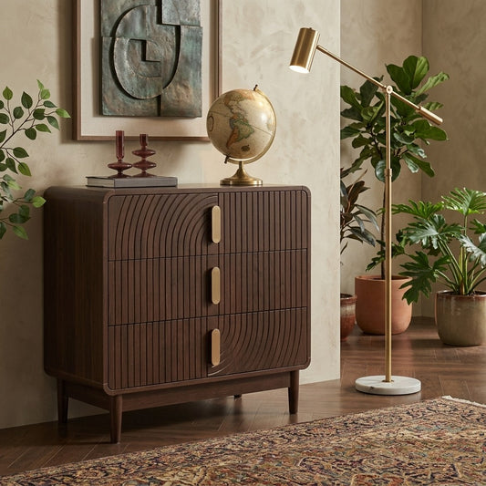 PRITI 3 Drawer Chest - Walnut
