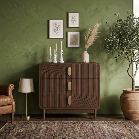 PRITI 3 Drawer Chest - Walnut