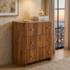 PRITI Mango Wood 3 Drawer Chest - Walnut