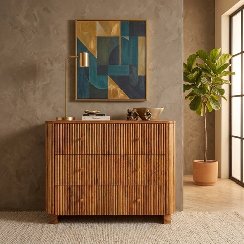 PRITI Mango Wood 6 Drawer Chest