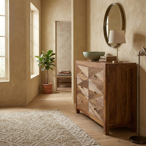 PRITI sheesham wood chest of drawers