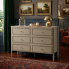 PRITI 6 Drawer Chest - Taupe
