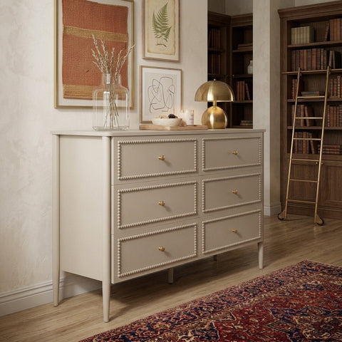 PRITI 6 Drawer Chest - Taupe