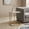 PRITI Metal Side Table with Marble