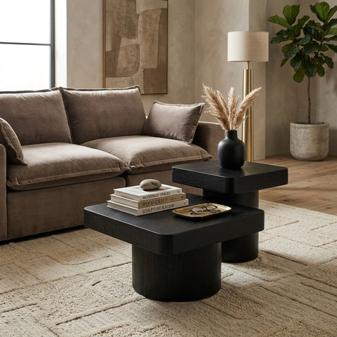 PRITI Mango Wood Coffee Table Set of 2