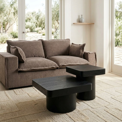 PRITI Mango Wood Coffee Table Set of 2