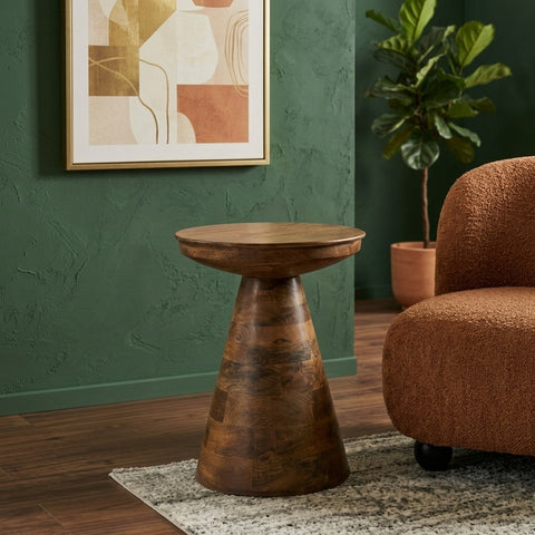 PRITI Mango Wood Accent Table