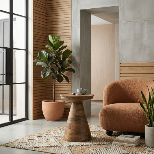 PRITI Mango Wood Accent Table