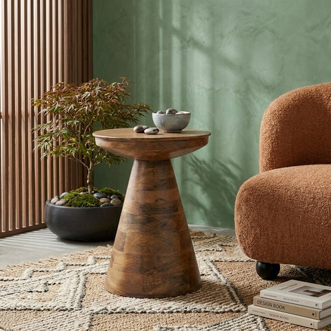 PRITI Mango Wood Accent Table
