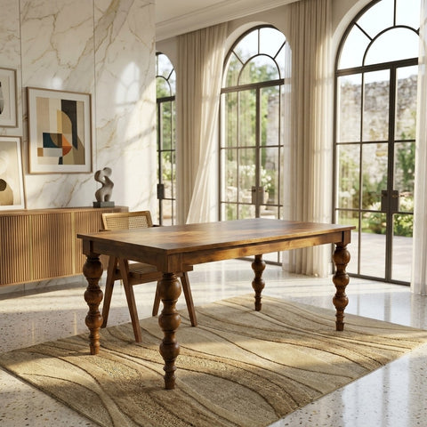PRITI Mango Wood 6 Seater Dining Table