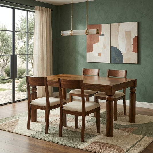 PRITI Mango Wood 6 Seater Dining Table
