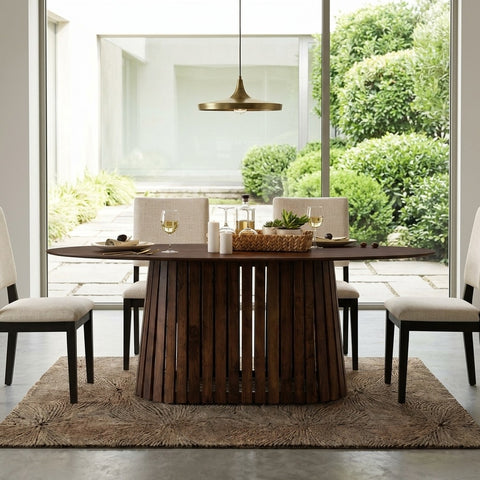 PRITI  Walnut 6 Seater Dining Table