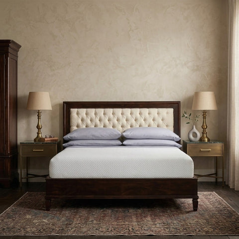 PRITI Solid Wood Leather Bed - All Sizes