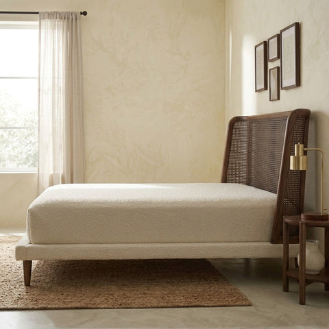 PRITI Curved Headboard Rattan Bed- All Sizes