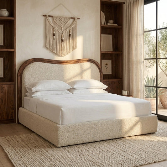 PRITI Solid Wood Platform Bed-All Sizes