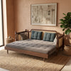 PRITI Daybed with Cane Panels and Turned Posts