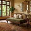 PRITI Elegant Cane-Style Day Bed with Extended Lounging Backrest