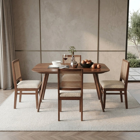 PRITI 4 Seater Solid Sheesham Wood Dining Table