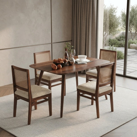 PRITI 4 Seater Solid Sheesham Wood Dining Table