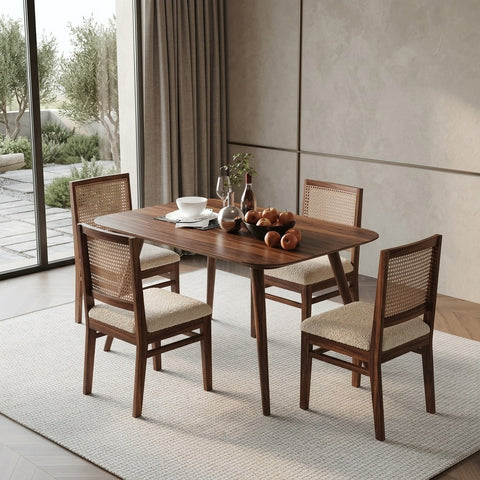 PRITI 4 Seater Solid Sheesham Wood Dining Table