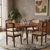 PRITI 4 Seater Sheesham Wood Round Dining Table Set