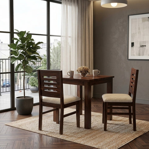 PRITI Sheesham Wood Dining Table 2 Seater Set
