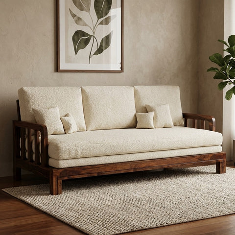 PRITI Solid Wood Sofa Bed - 82.6"