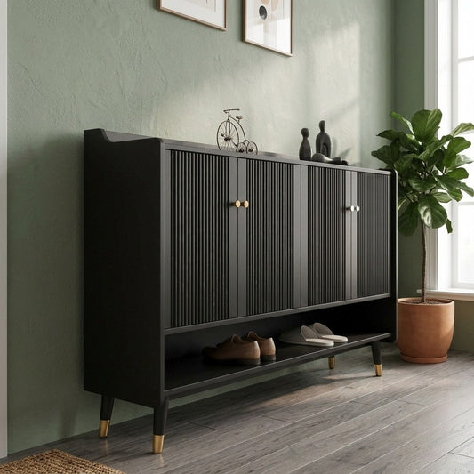 PRITI Solid Wood Shoe Rack for Entryway | Living Room