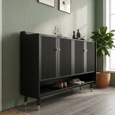 PRITI Solid Wood Shoe Rack for Entryway | Living Room