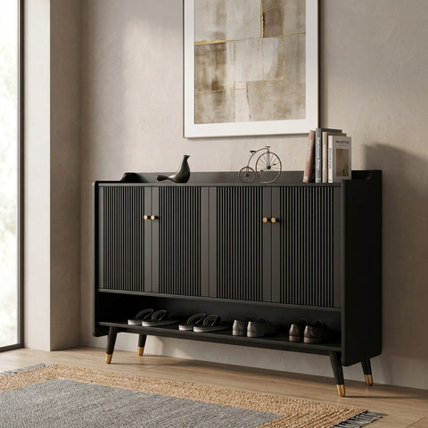 PRITI Solid Wood Shoe Rack for Entryway | Living Room